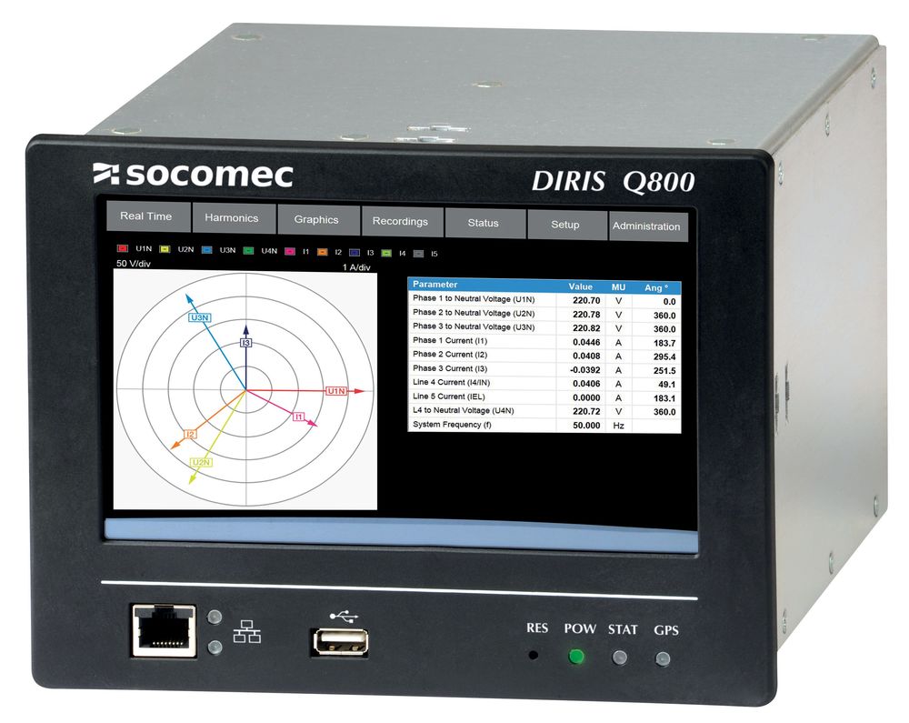 Ample Socomec DIRIS Q800 Netværksanalysator