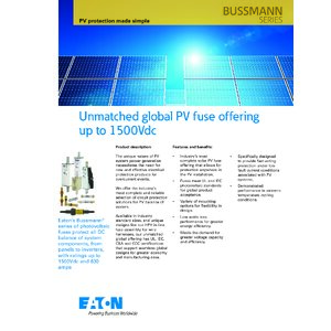 Bussmann PV protection made simple