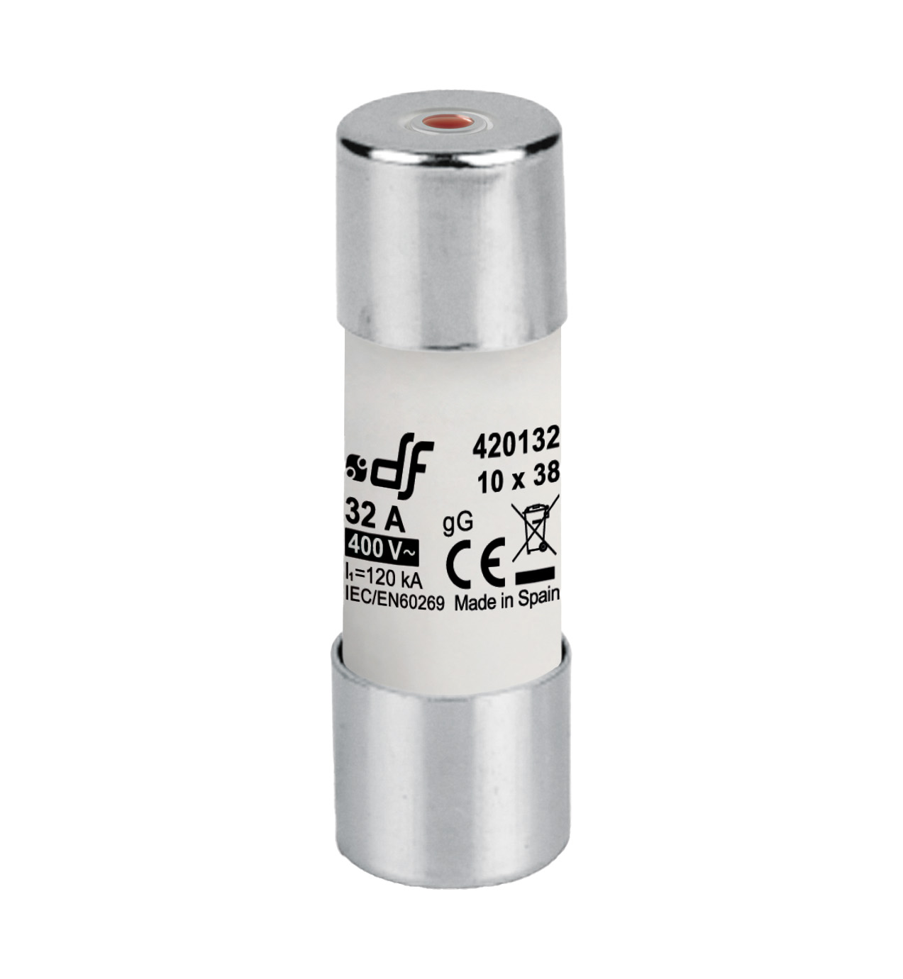  Cylindrical fuses gG 10,3X38 with indicator
