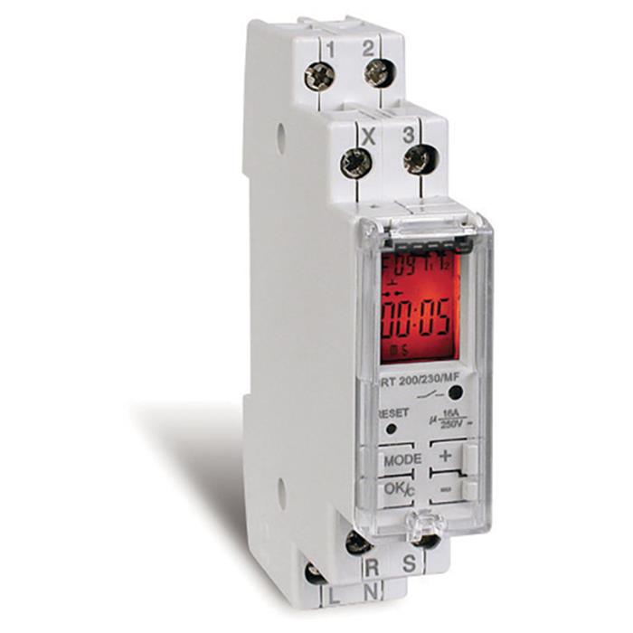 MULTIFUNCTION, MULTI-VOLTAGE TIMER RELAY WITH DISPLAY 1 DIN