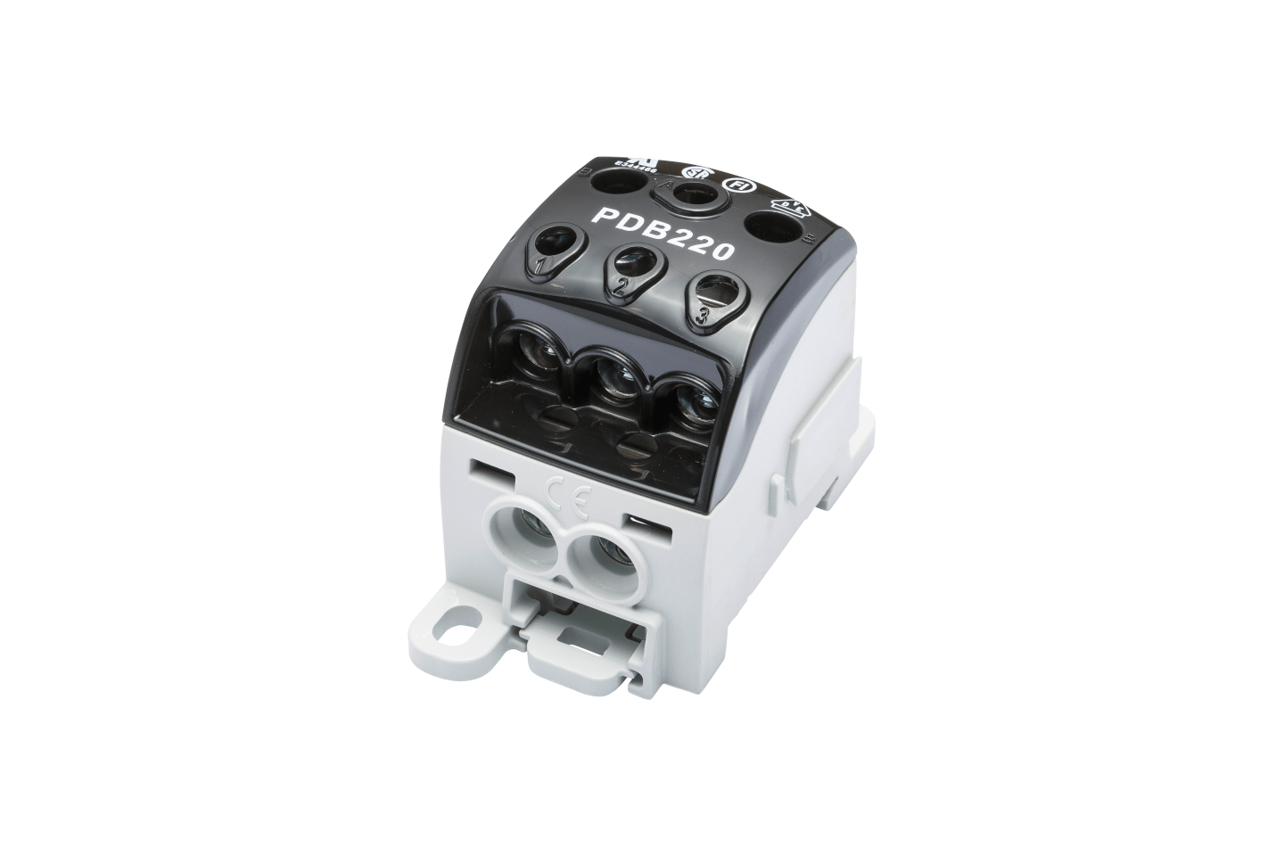 PDB 220 1P Black 1 x 10 - 70 mm² 3 x 1,5 - 16 mm², 2 x 1,5 - 25 mm²