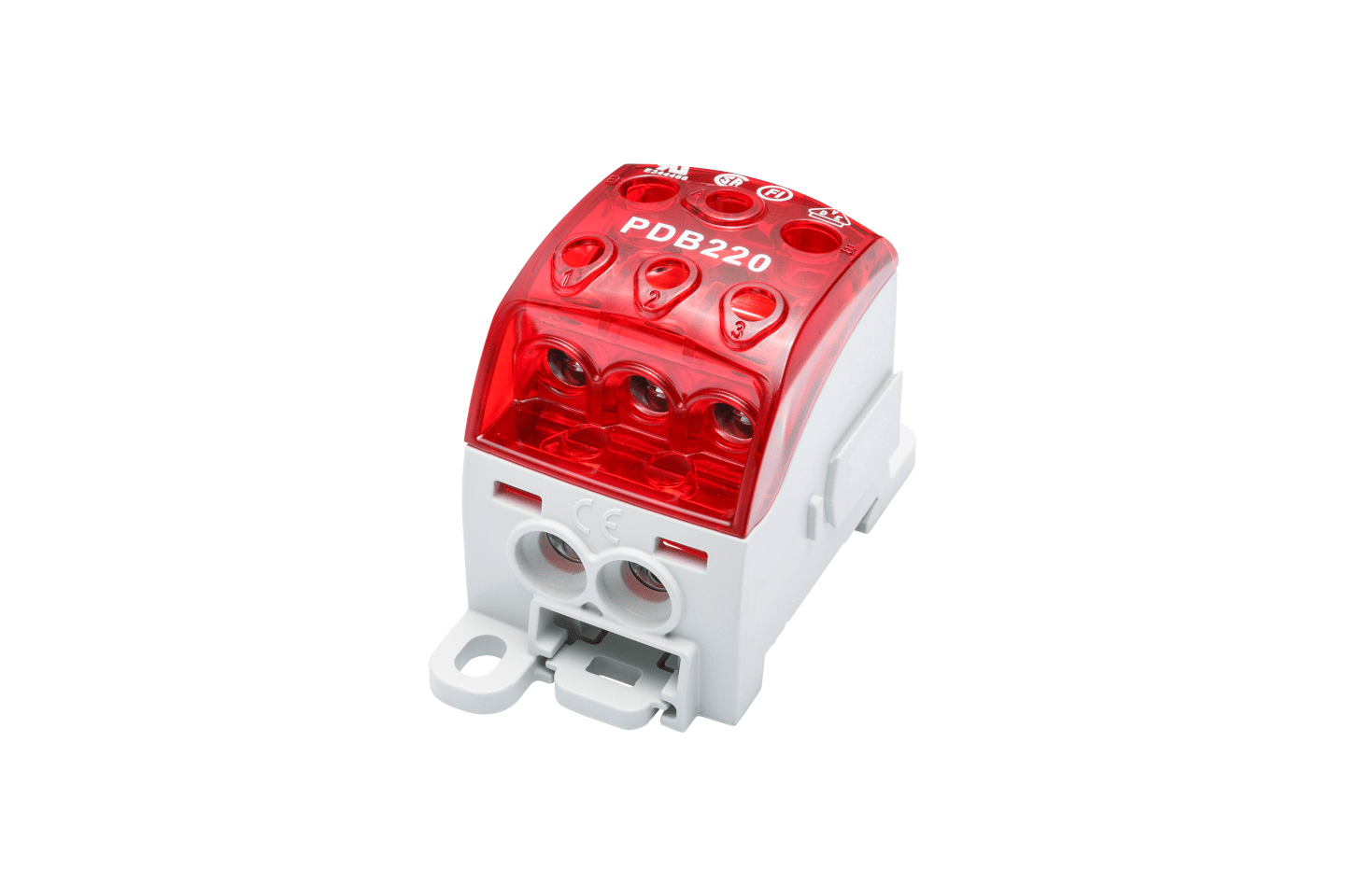 PDB 220 1P Red 1 x 10 - 70 mm² 3 x 1,5 - 16 mm², 2 x 1,5 - 25 mm²