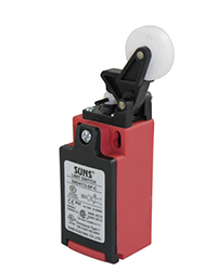 Limit switch with roller and plunger, plastic housing