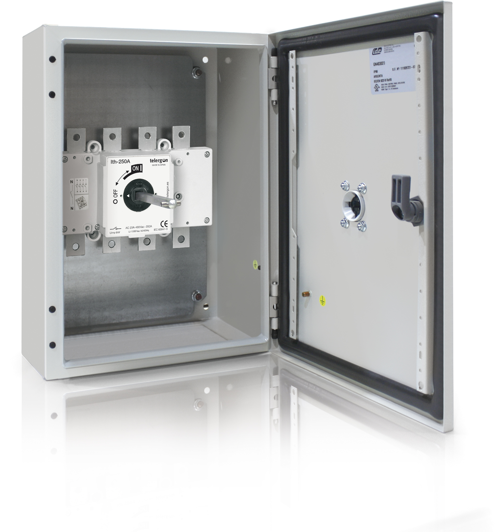 Switch in metallic enclosure S5 3P+N 250315A