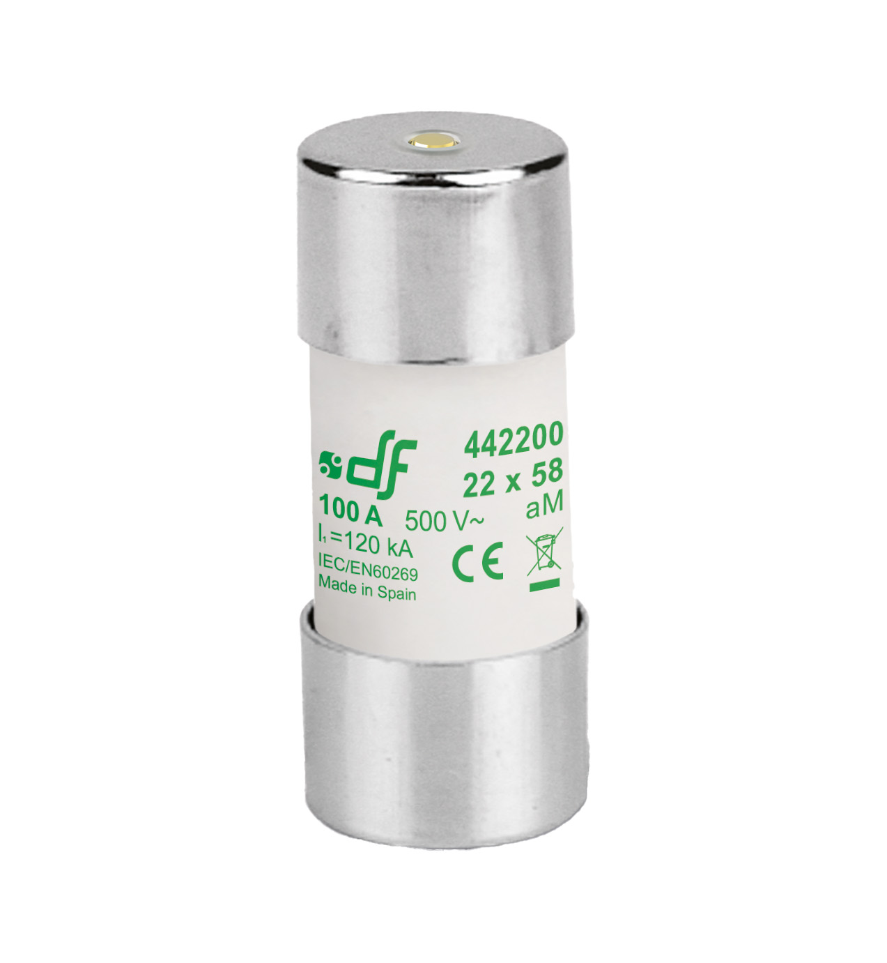  Cylindrical fuses aM 22,2X58 with striker
