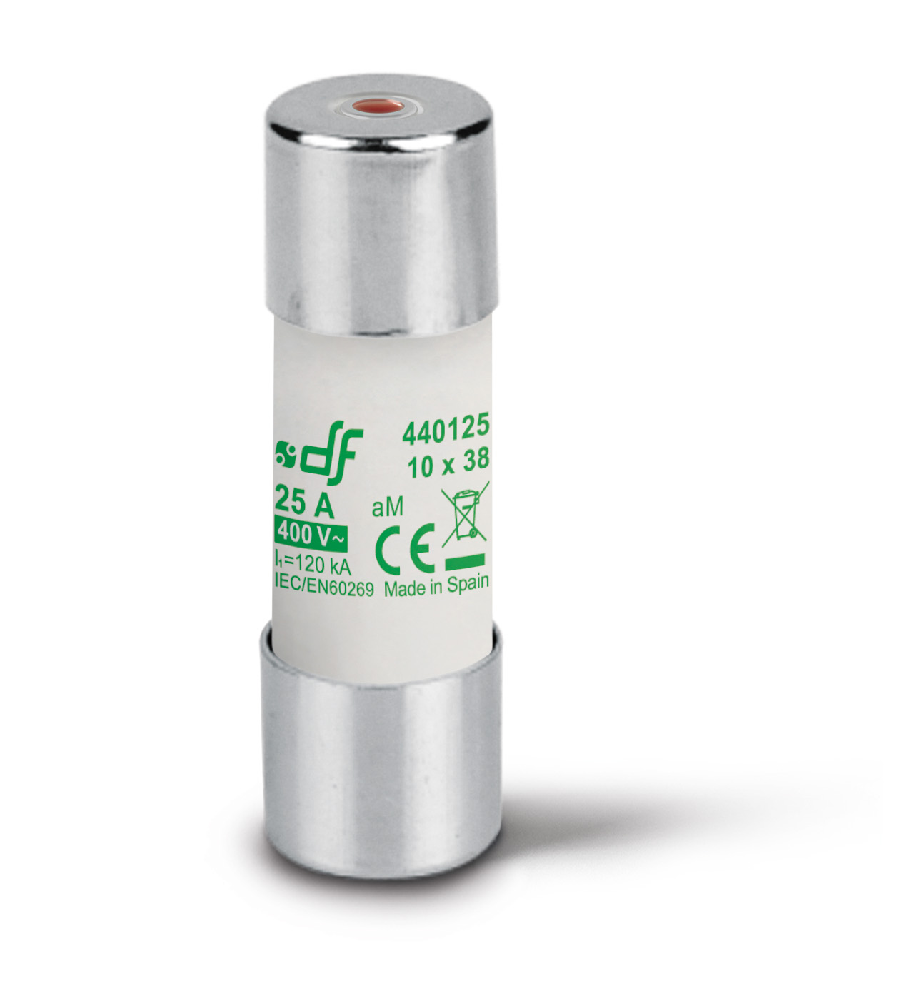  Cylindrical fuses aM 10,3X38 with indicator