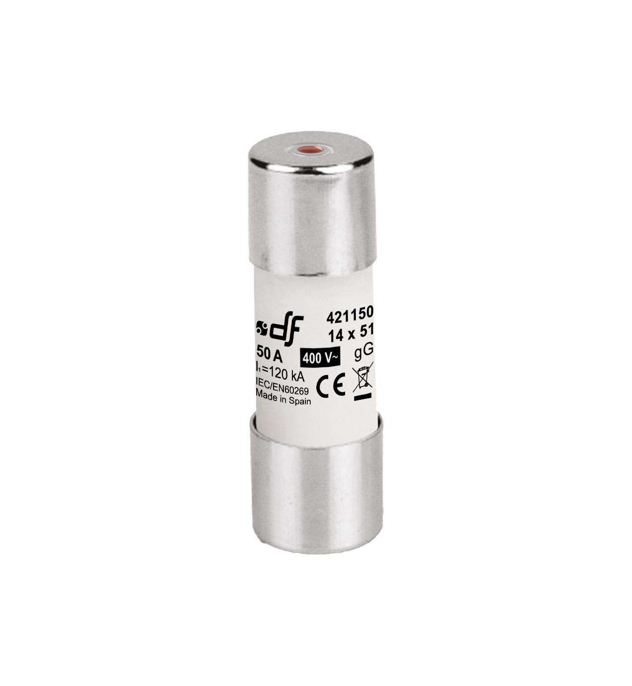  Cylindrical fuses gG 14,3X51 with indicator