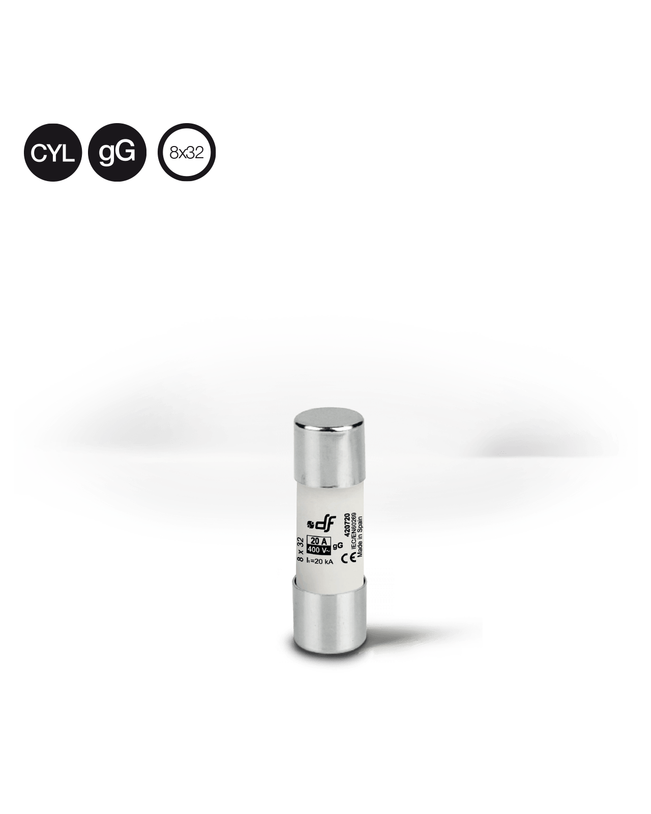  Cylindrical fuses gG 8x32