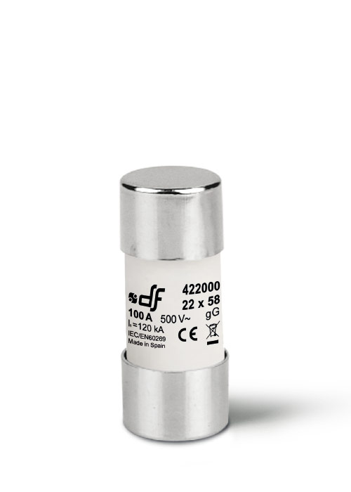  Cylindrical fuses gG 22,2X58