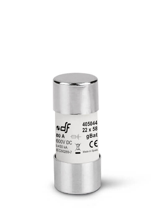 CYLINDRICAL fuses 22x58  gBat  600V DC for battery storage protection