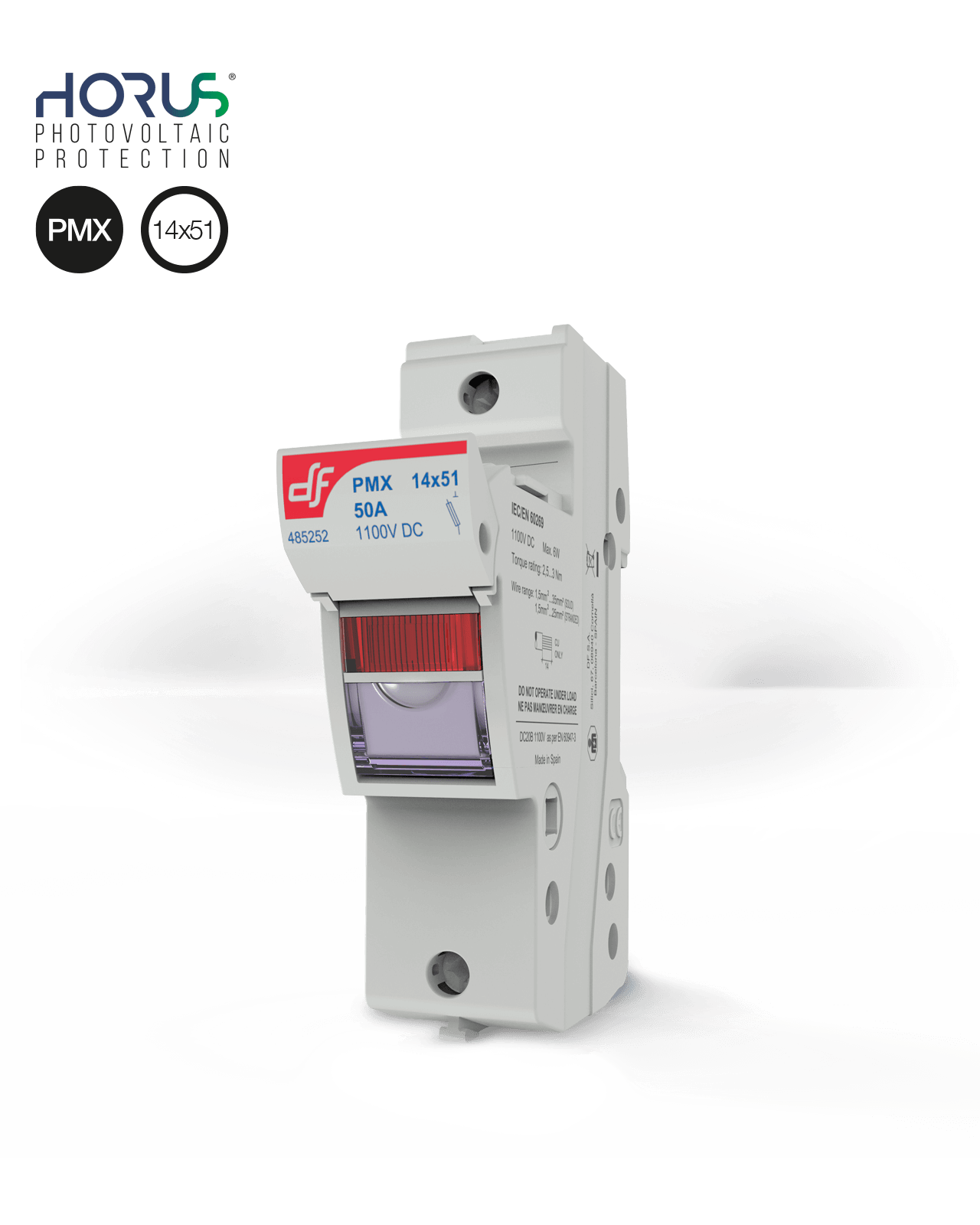 Fuse holder PMX 14x51 1100V DC with Indicator for Photovoltaic Applications