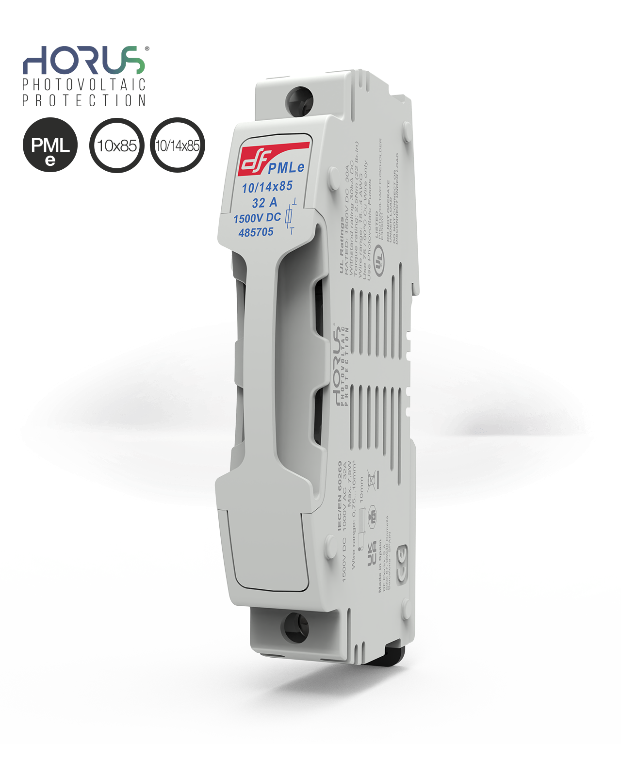 Fuse holder PMLe 10/14x85 1P 1500V DC for Photovoltaic Applications