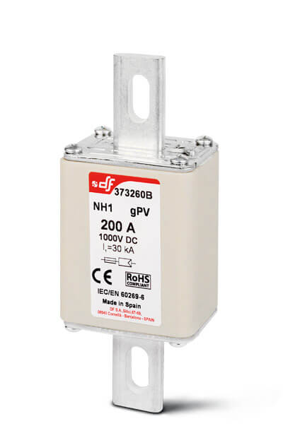FUSES NH1 gPV 25A 1000VDC bolted blade contact