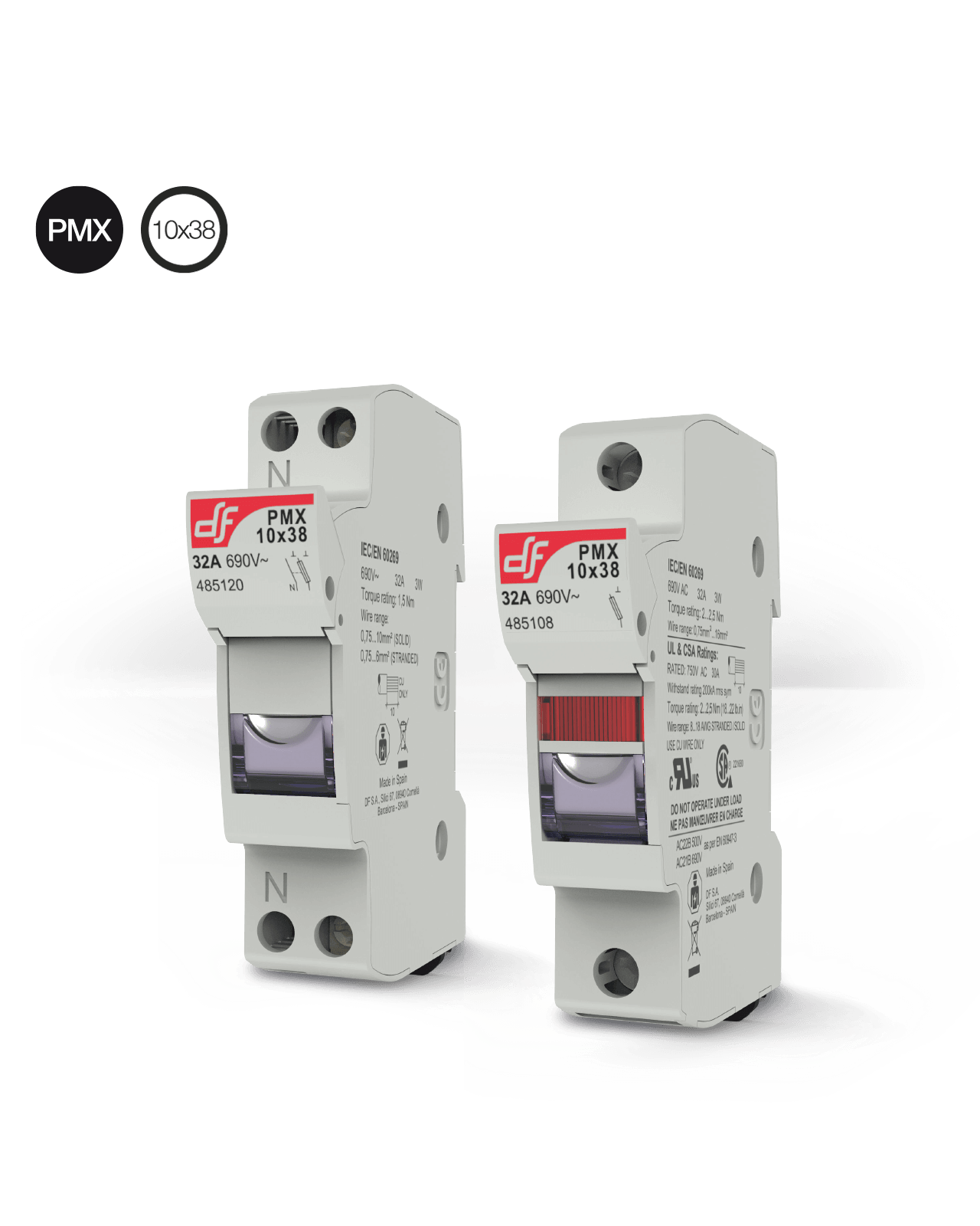  Fuse holder PMX 10x38 