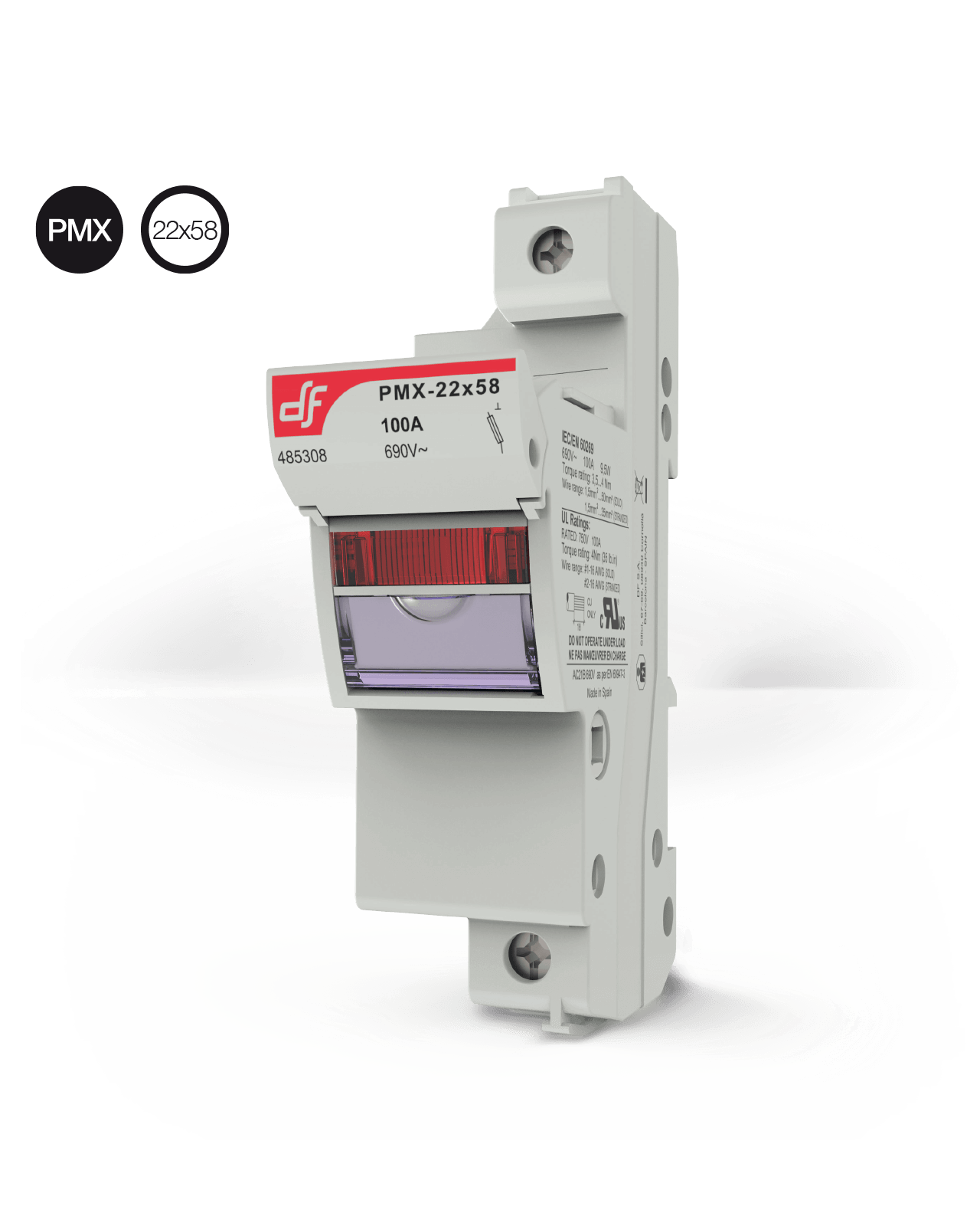  Fuse Holder PMX-22 with indicator 24V DC