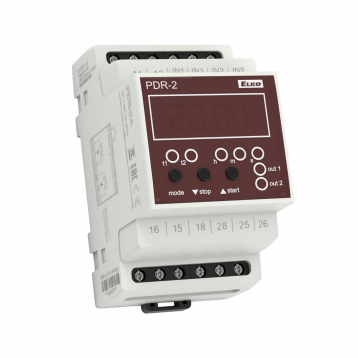 Programmable digital relay, 16 functions, output 2x16A, time 100h PDR-2A/UNI