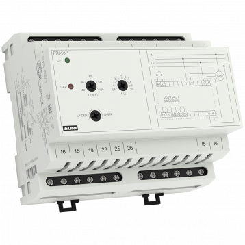 Current monitoring relay of Imin or Imax in 3P PRI-53/5