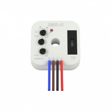Super-multifunction relay, 9 functions 4-wire connection, triac output 0-200VA SMR-H