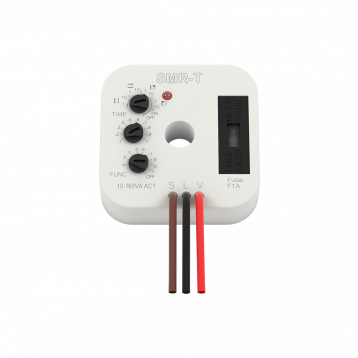 Super-multifunction relay, 9 functions, 3-wire connection works without NEUTRAL), triac output 10-160VA SMR-T