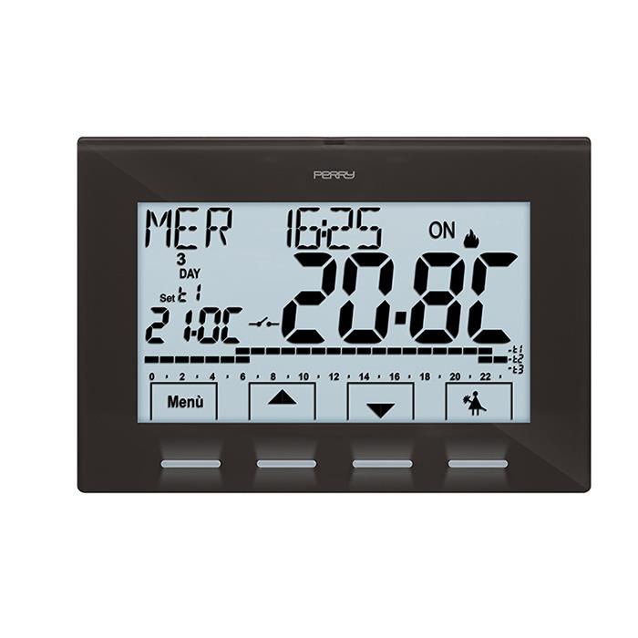 NEXT SERIES MENU DRIVEN WEEKLY DIGITAL PROGRAMMABLE THERMOSTAT 230V ANTHRACITE COLOR