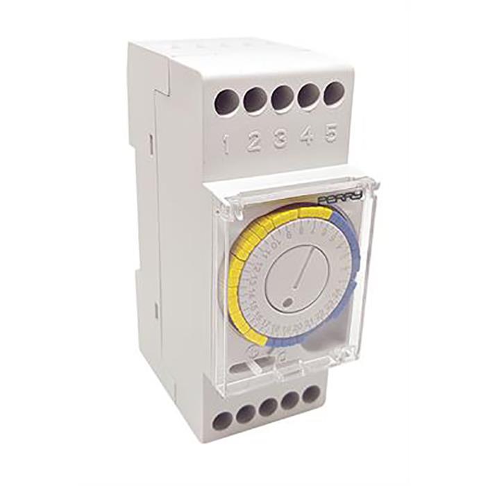 DAILY TIME SWITCH WITH TAPPETS WITHOUT CHARGE RESERVE 2 DIN