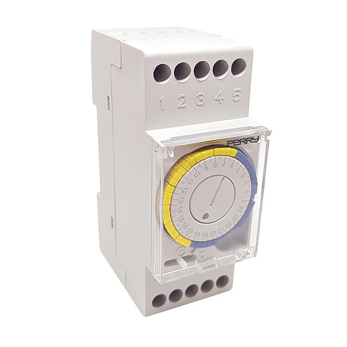 DAILY TIME SWITCH WITH TAPPETS AND CHARGE RESERVE 2 DIN