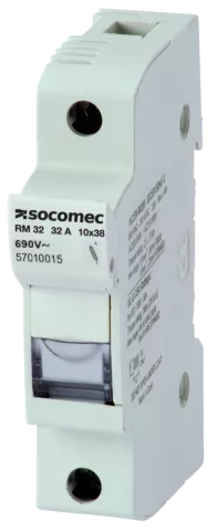 RM cylindrisk sikringsholder uden skilt. Aux. cont.-32A-1P-NFC-Sikring 10x38