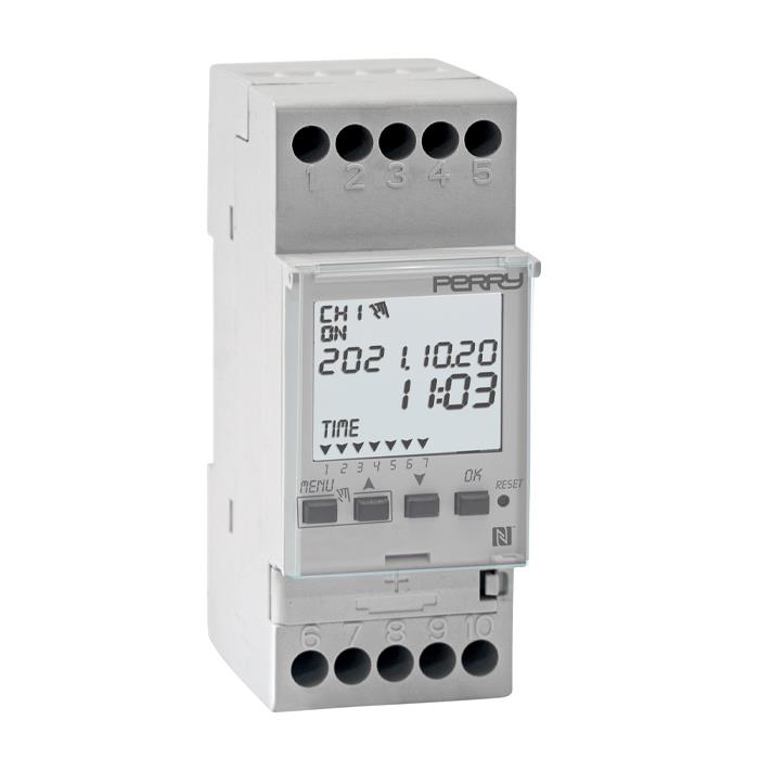 NFC time switch - 2 DIN, 2 Contacts