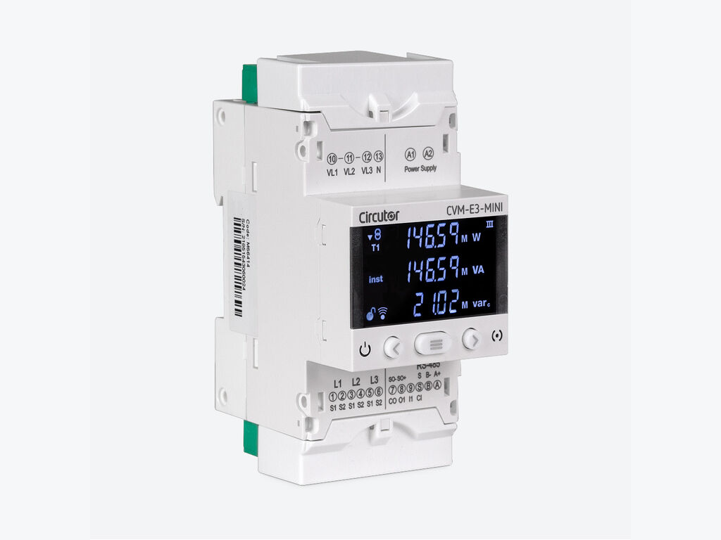 CVM-E3-MINI-FLEX-485-IC, DIN rail three-phase power analyser