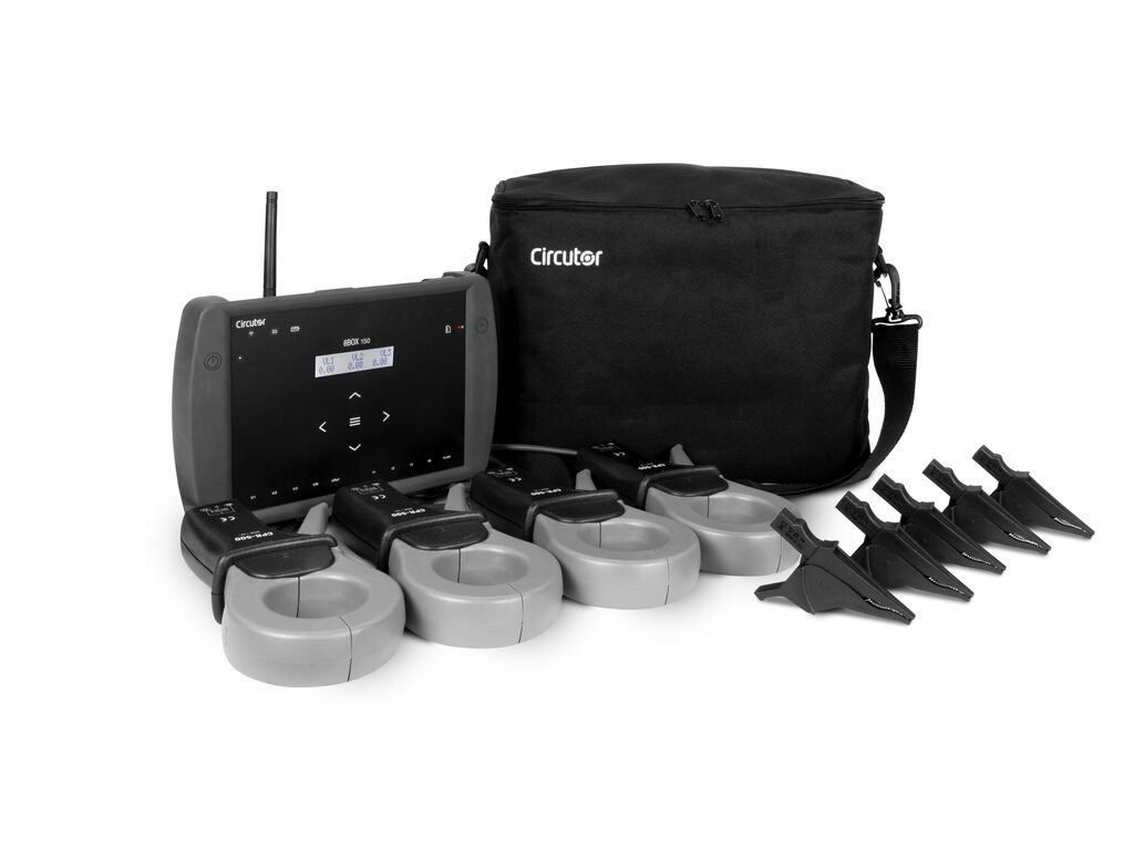 MYeBOX-150 + 3 CPRG-500, Portable power analyzer with recording of quality events and transients