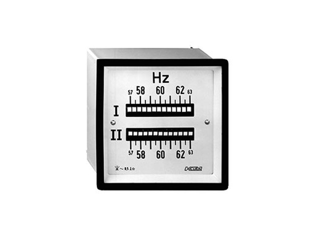2HLC96 46-54Hz, 17-reeds double frequency meter, 96x96