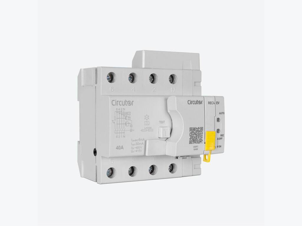 REC4-EV-4P-40/63A-30, Type A+6mAdc RCCB with reclosing for EV chargers