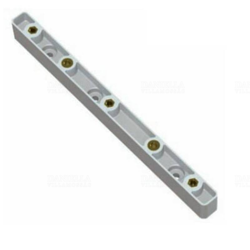 3-Pole Grey Busbar Support System 185mm