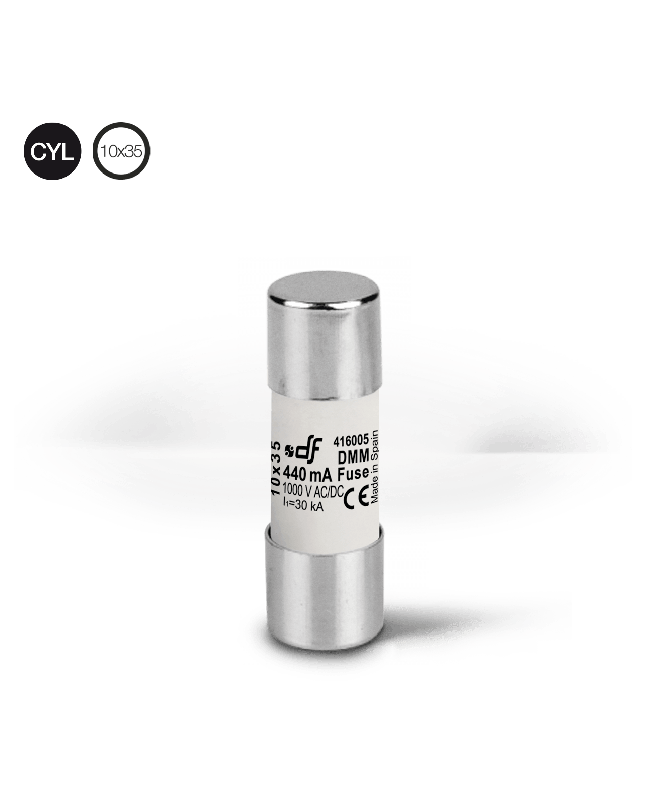 FUS. CIL. DMM 10X35 440mA 1000V AC/DC