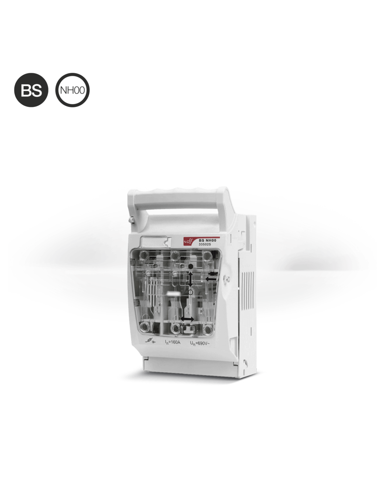 FUSE DISCONNECTORS FOR PANEL MOUNTING NH 00 160A (clamp connection) & (M8 screw connection)