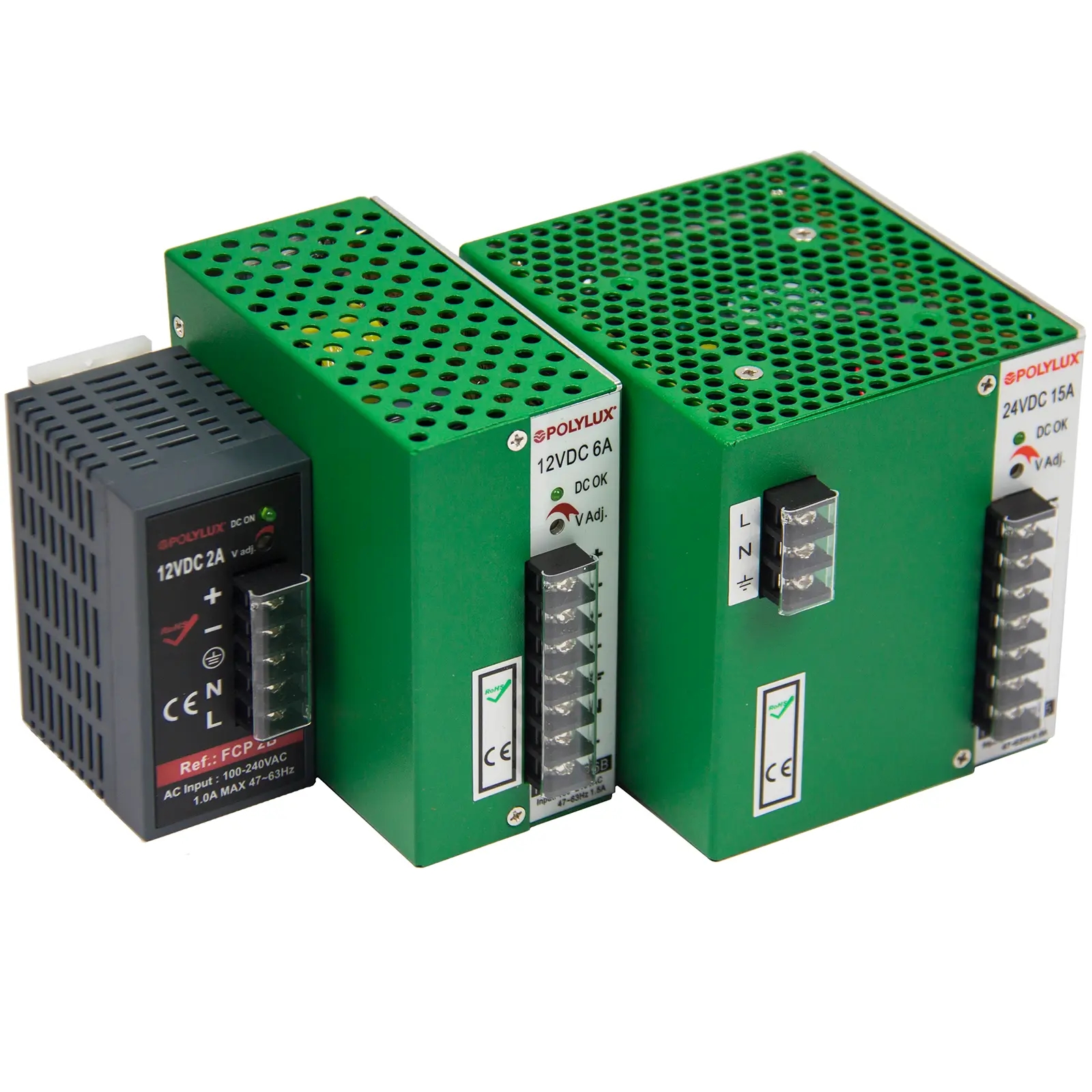 Single-phase switched-mode power supply IP-20 1-15 A DC,  I/100 - 240 Vac O/24 Vdc