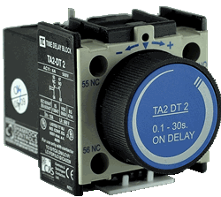 Time relay for TC1 contactors, on-delay 0.1-30 seconds