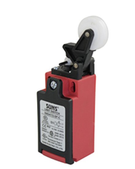 Limit switch with roller and plunger, plastic housing