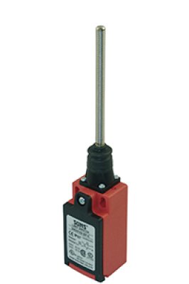 Limit switch with metal spring